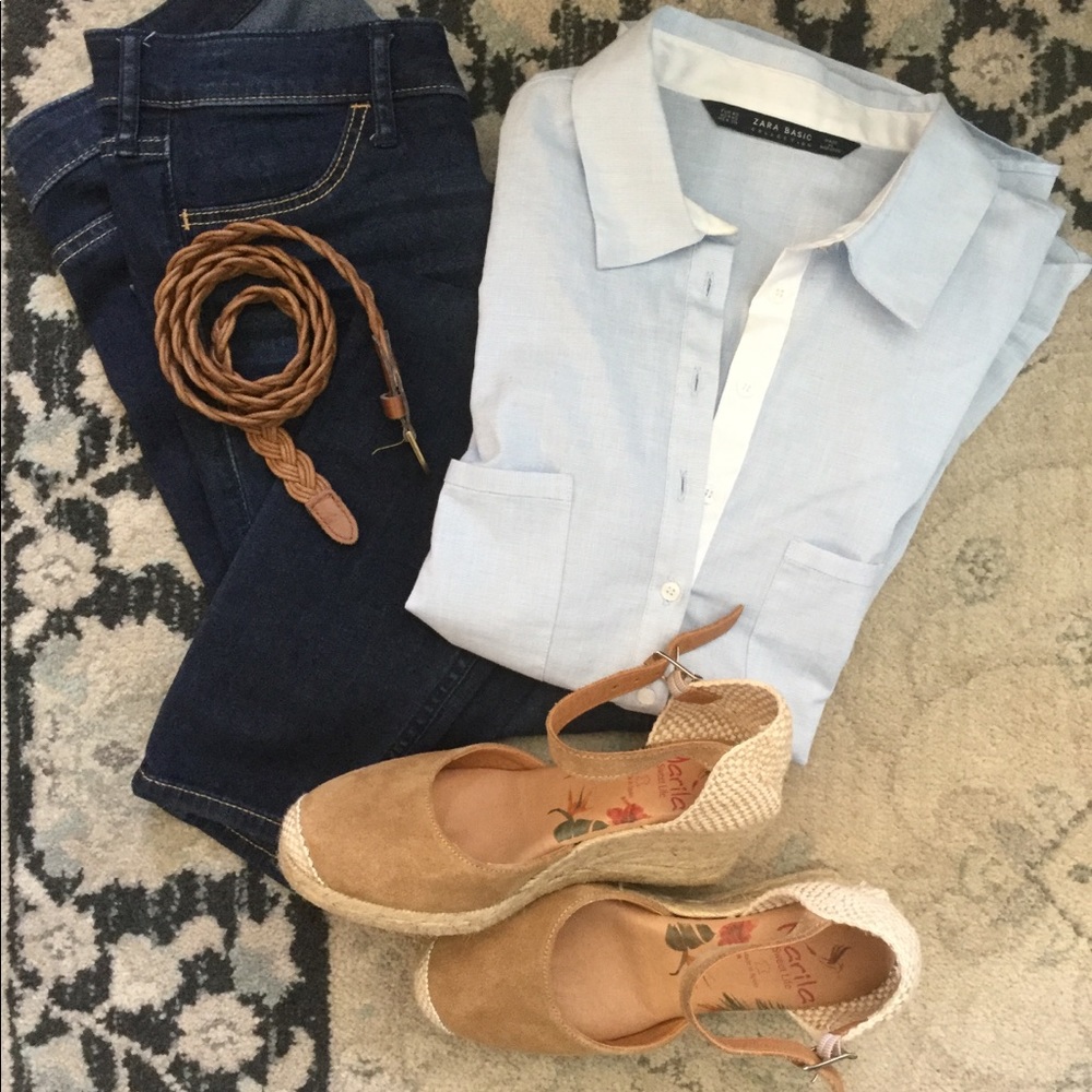 Leather Wedge Sandals